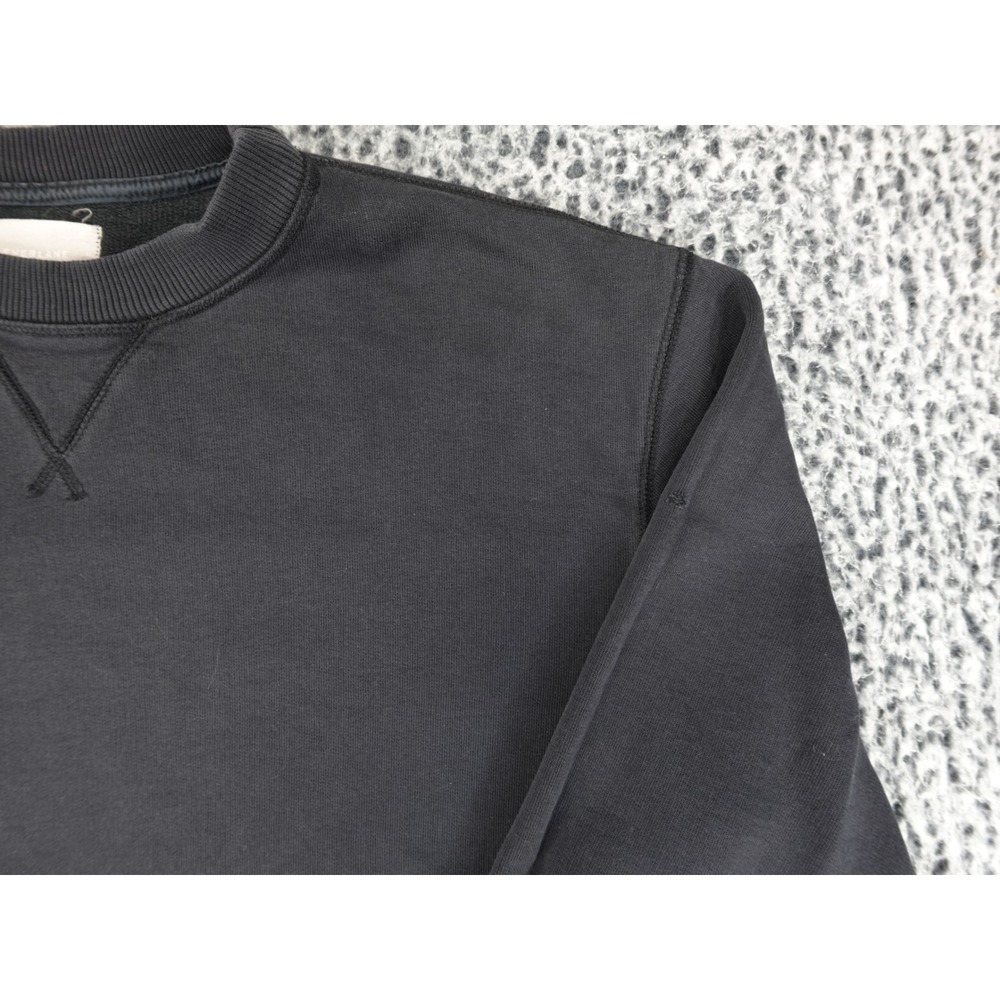 Everlane Crewneck Sweatshirt Mens L Black Classic V-Stitch Pullover Relaxed Fit - Picture 3 of 14